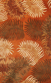 KAS Havana 2623 Fern View Rust Tropical Area Rug