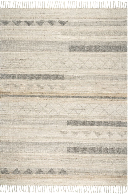 Nuloom Geometric Stripes Nge1408A Beige Area Rug