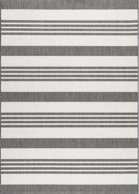 Nuloom Robin Multi Stripe Nro2866C Light Gray Area Rug