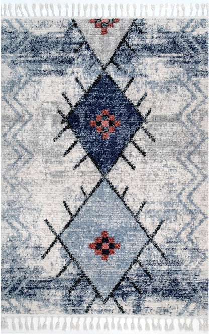 Nuloom Nebi Barbed Totem Nne2167A Blue Area Rug