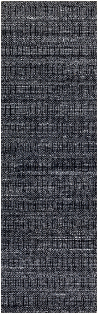 Surya Hickory Hck-2300 Charcoal, Black Area Rug