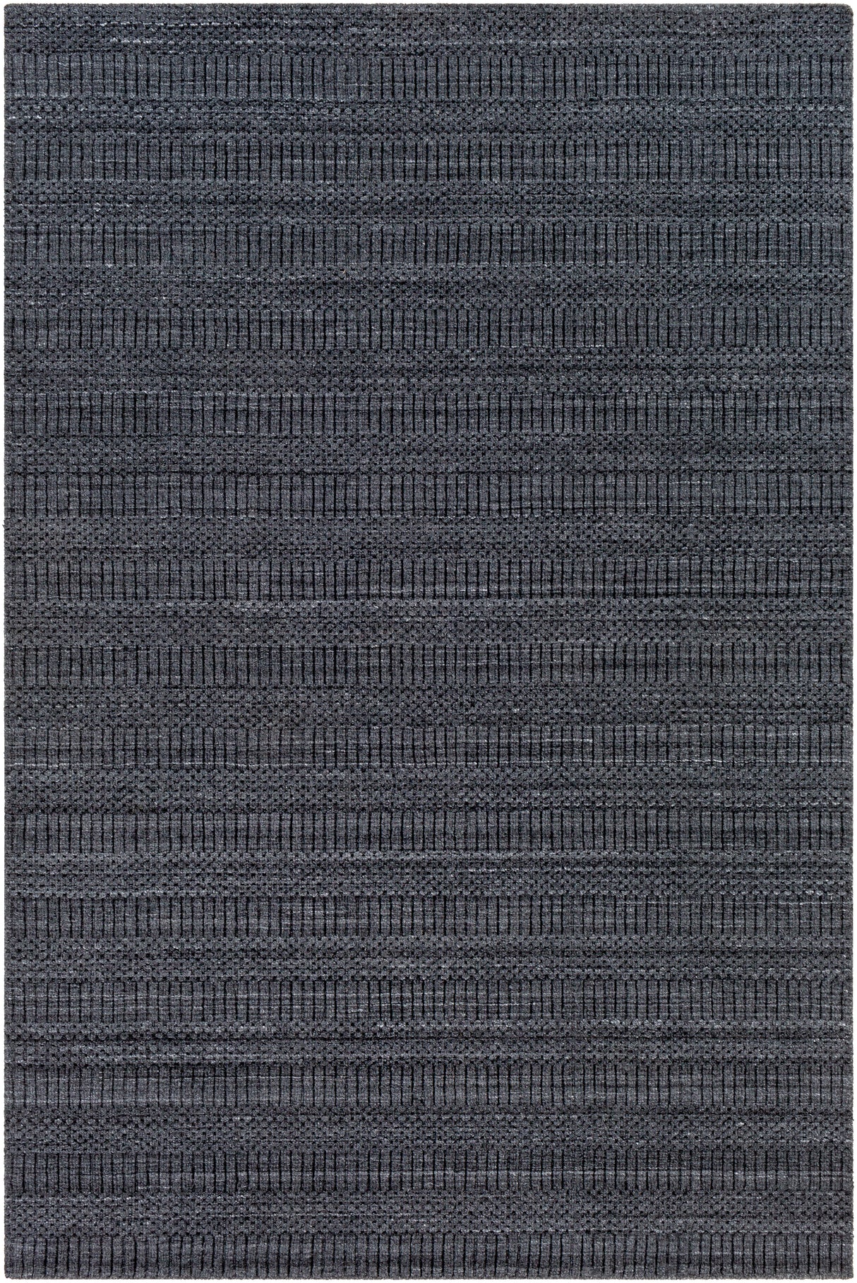 Surya Hickory Hck-2300 Charcoal, Black Rug.