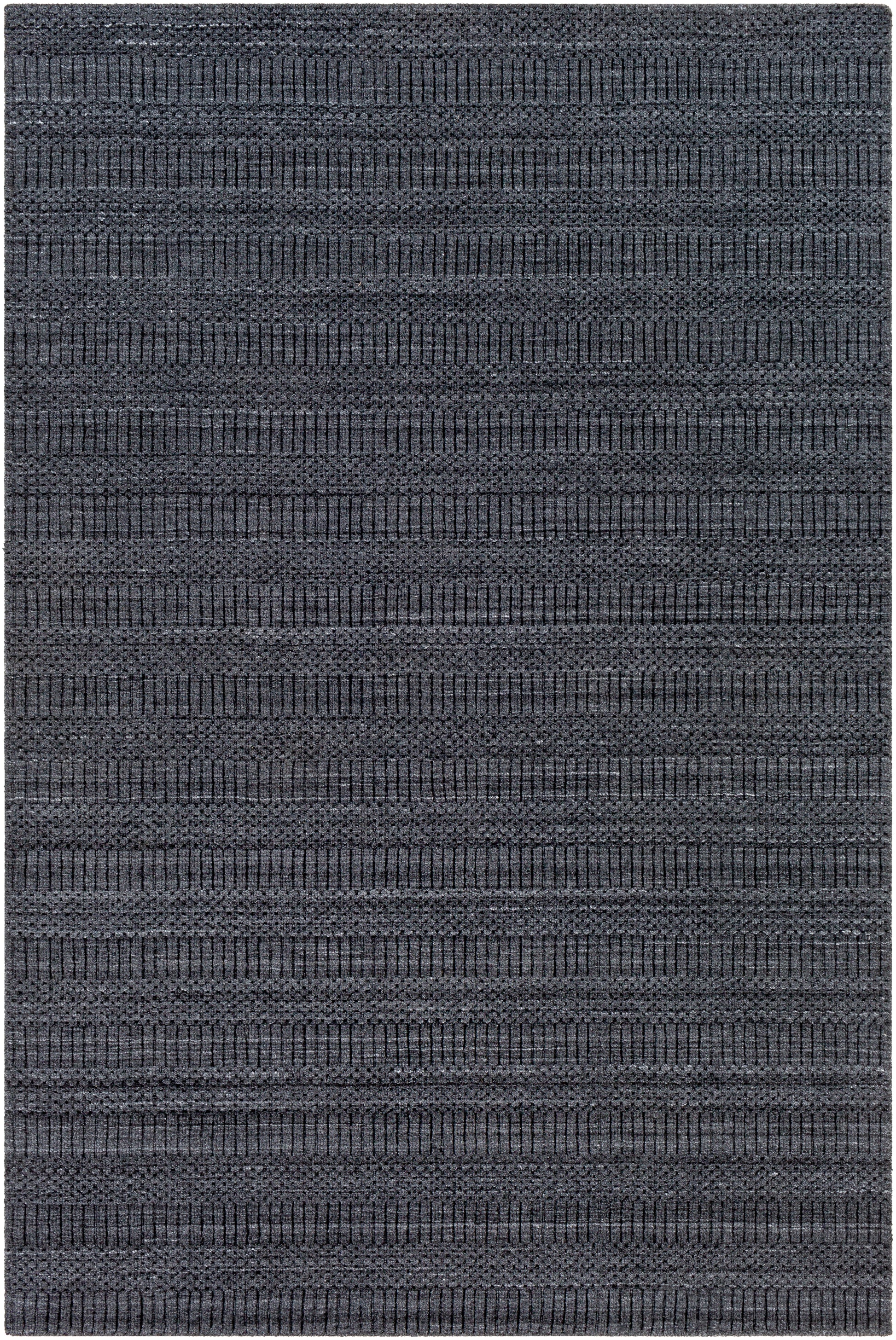 Surya Hickory Hck-2300 Charcoal, Black Area Rug