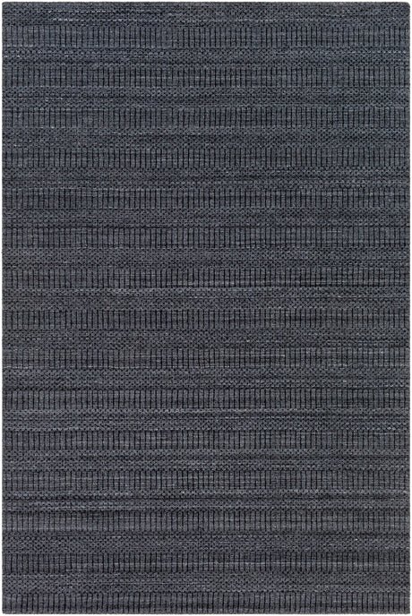 Surya Hickory Hck-2300 Charcoal, Black Rug.