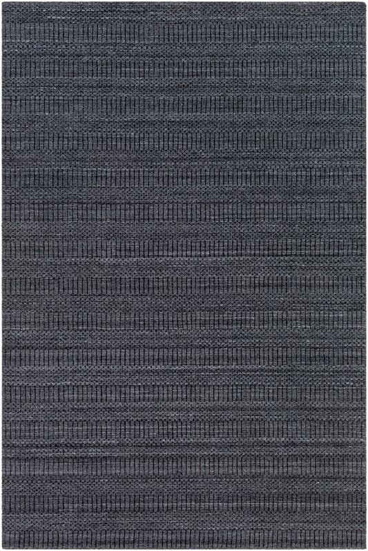 Surya Hickory Hck-2300 Charcoal, Black Area Rug