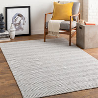 Surya Hickory Hck-2302 Light Beige, Gray Area Rug