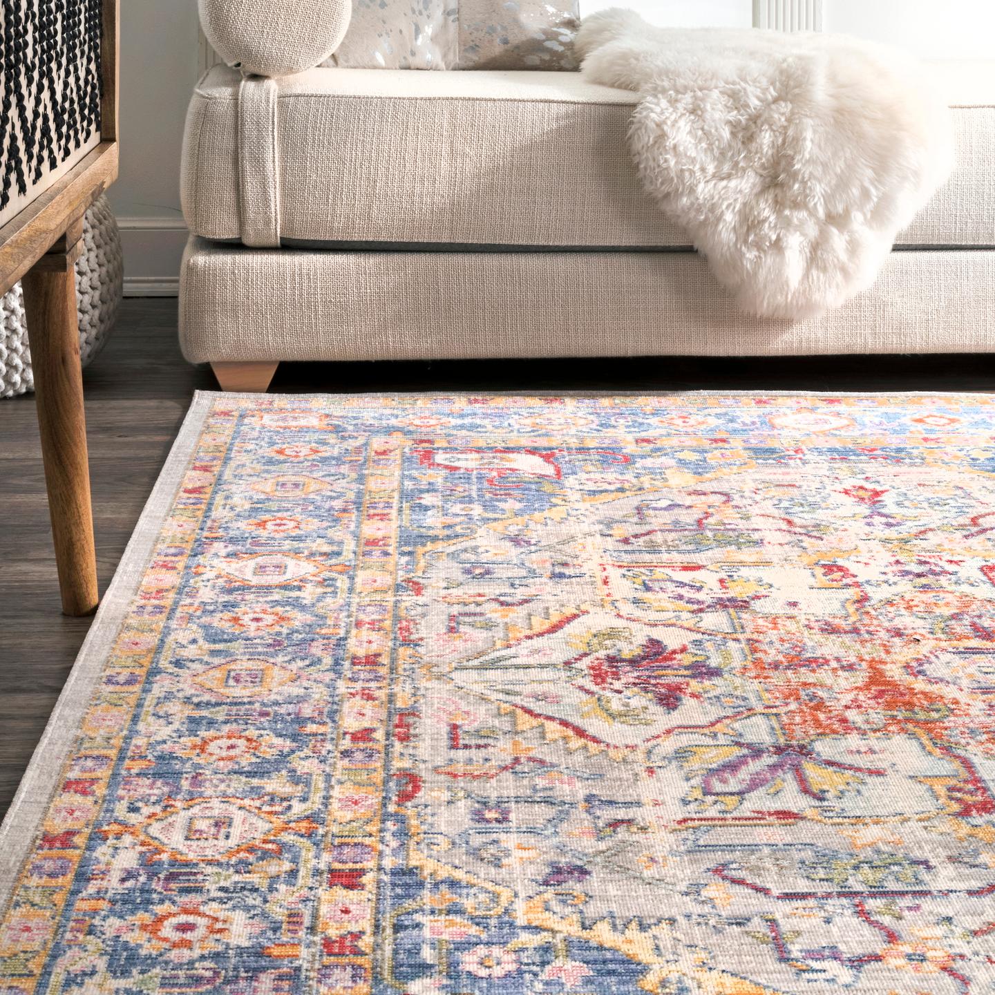 Nuloom Vintage Isabelle Nvi3046A Blue Area Rug