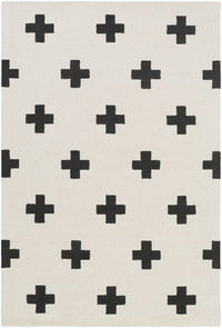 AreaRugs.com Chiyah Phi4756 Ivory / Onyx Black Damask Area Rug