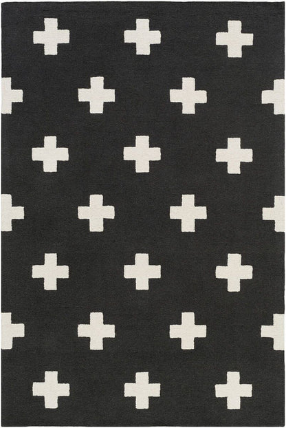 AreaRugs.com Chiyah Phi4752 Onyx Black / Ivory Damask Area Rug