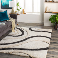 Surya Hudson Shag Hds-2312 Black Area Rug