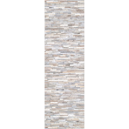 Nuloom Clarity Patchwork Cowhide Ncl3288A Beige Area Rug