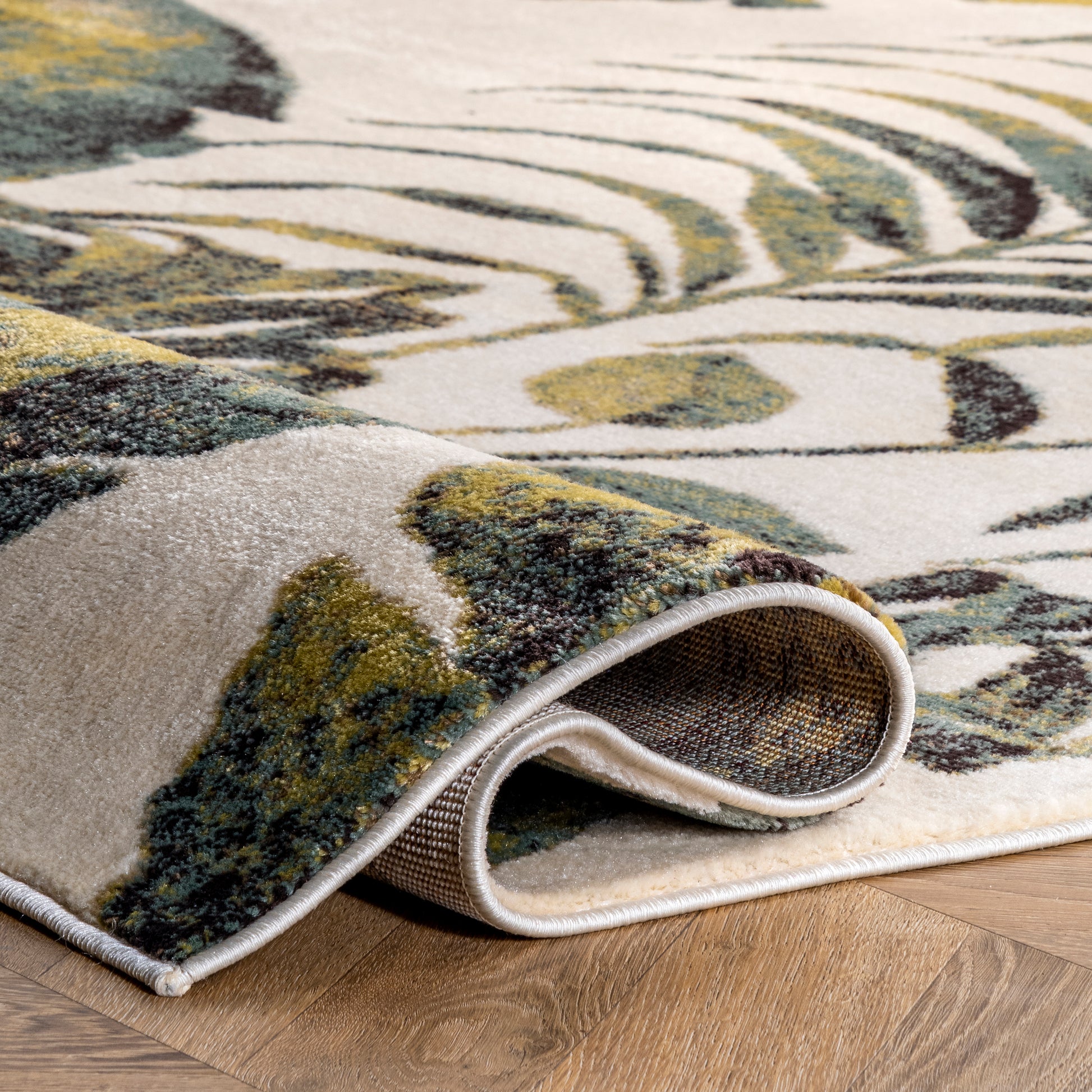 Nuloom Dina Green Leaves Ndi2435A Green Area Rug