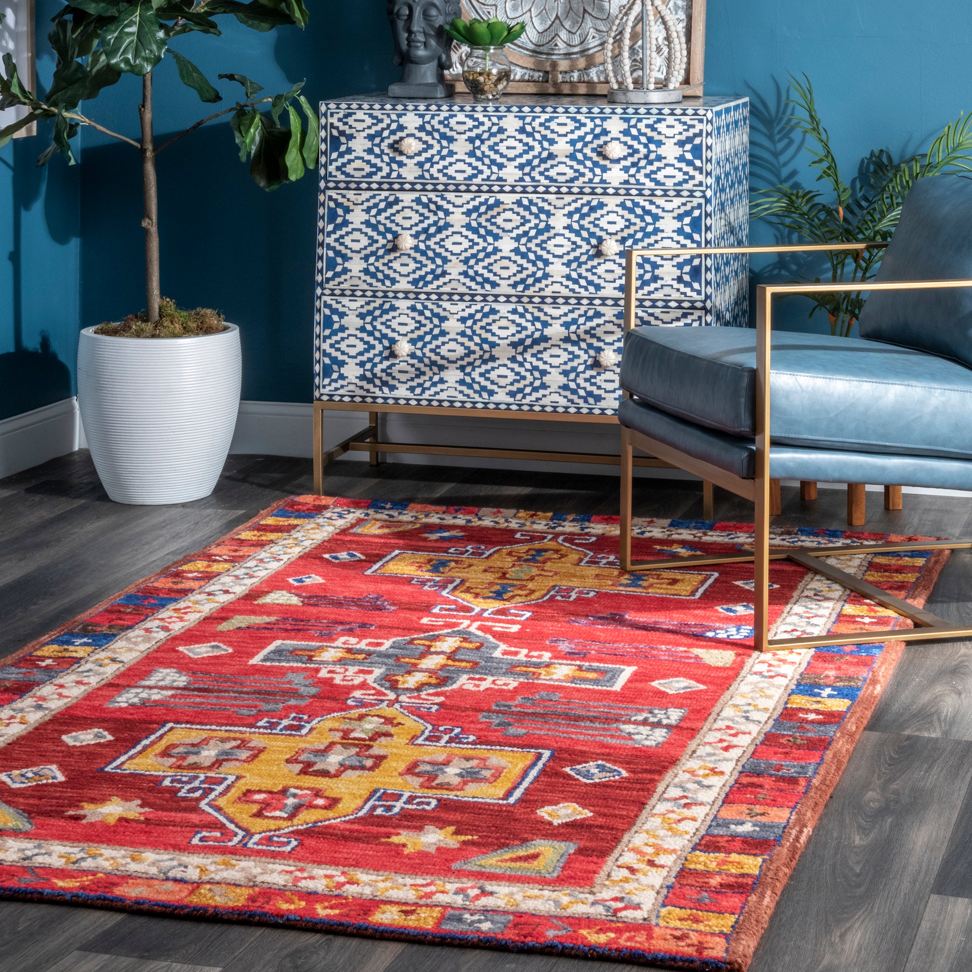 Nuloom Izabella Totemic Tribal Niz2591A Multi Area Rug