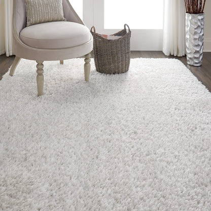 Nourison Luxe Shag Lxs01 Grey Shag Area Rug