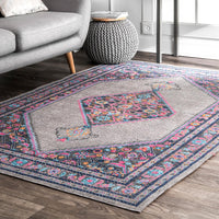 Nuloom Vintage Dortha Nvi3247B Gray Area Rug