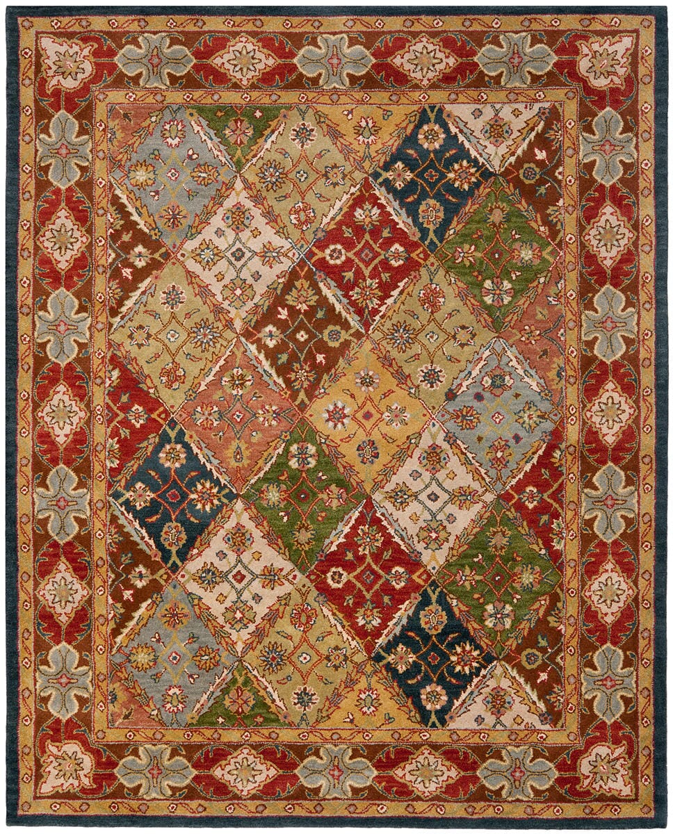 Safavieh Heritage Hg316B Green / Red Area Rug