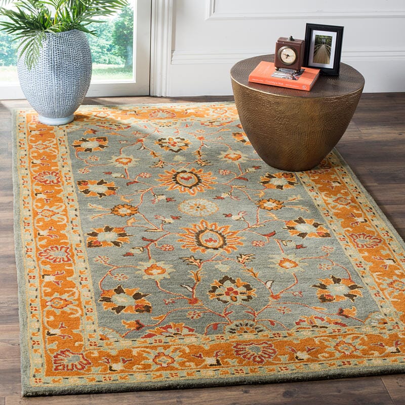 Safavieh Heritage Hg401A Blue / Orange Area Rug