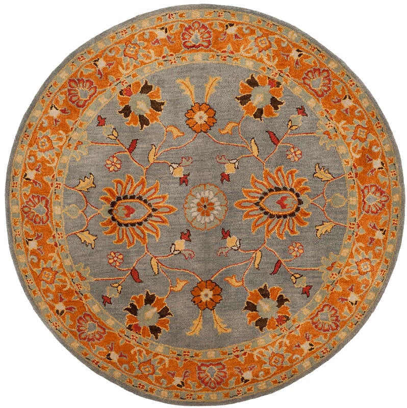 Safavieh Heritage Hg401A Blue / Orange Area Rug