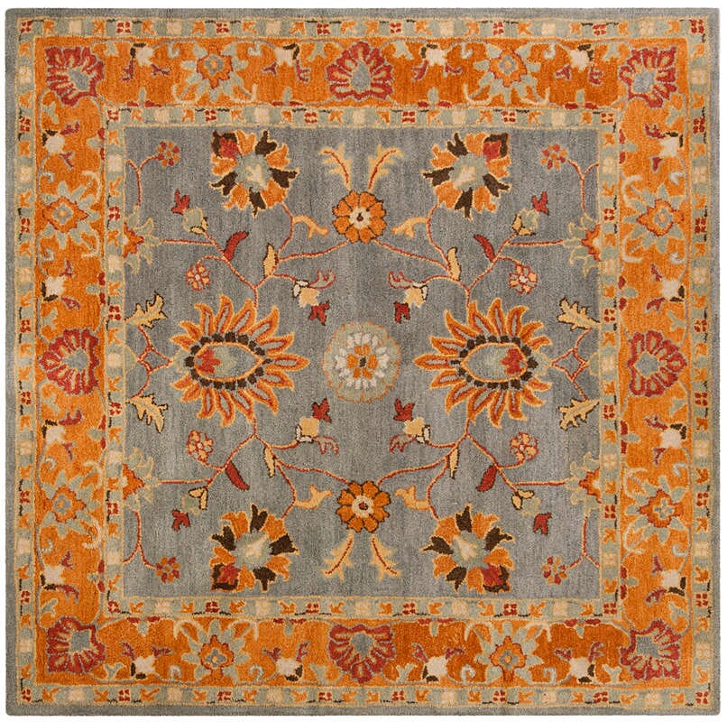 Safavieh Heritage Hg401A Blue / Orange Area Rug