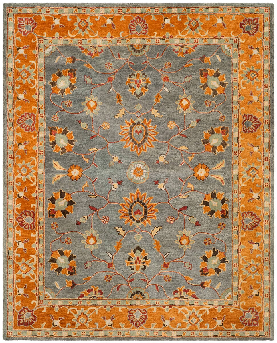 Safavieh Heritage Hg401A Blue / Orange Area Rug