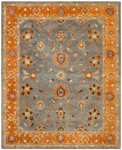 Safavieh Heritage Hg401A Blue / Orange Area Rug