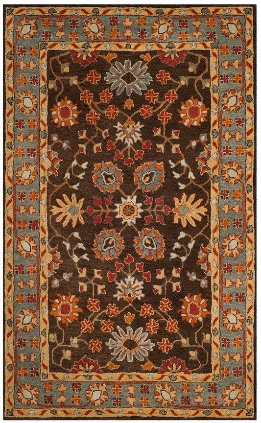 Safavieh Heritage Hg405A Charcoal / Blue Area Rug