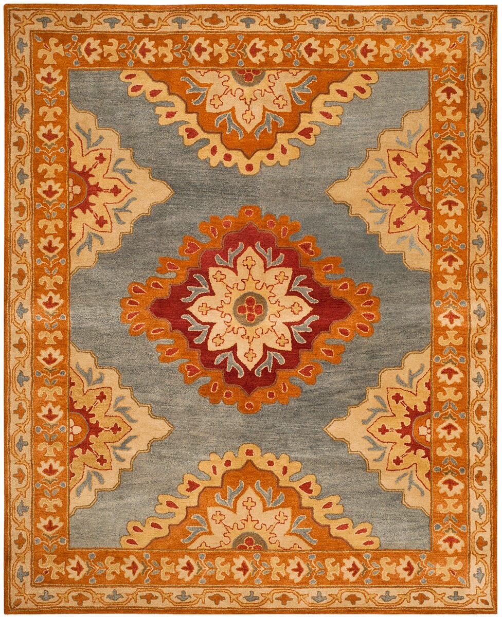 Safavieh Heritage Hg408A Blue / Rust Area Rug