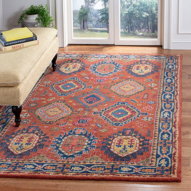 Safavieh Heritage Hg427P Rust / Navy Rugs.