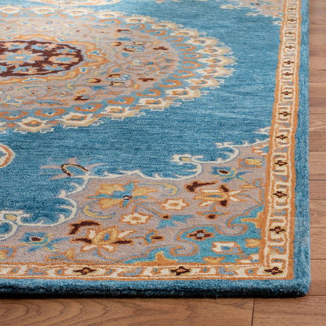 Safavieh Heritage Hg551M Blue / Beige Rugs.