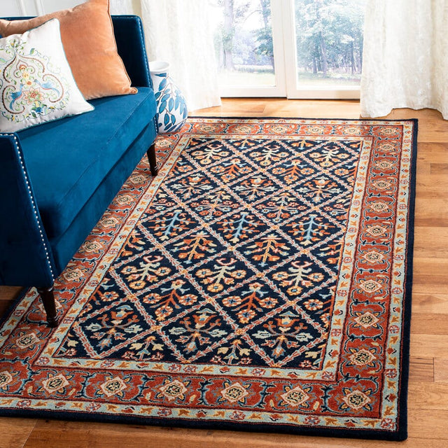 Safavieh Heritage Hg738N Navy / Red Rugs.