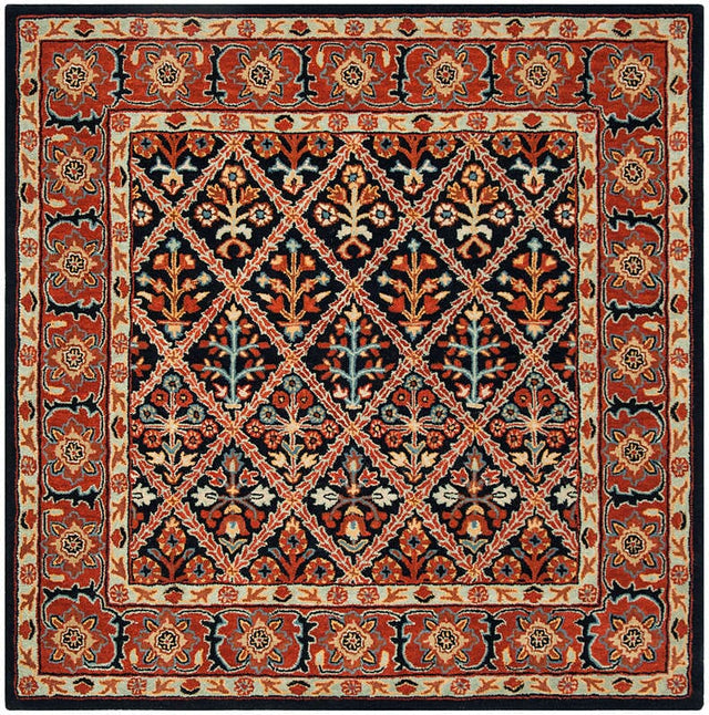 Safavieh Heritage Hg738N Navy / Red Rugs.