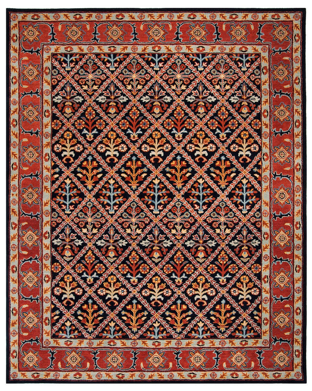 Safavieh Heritage Hg738N Navy / Red Rugs.