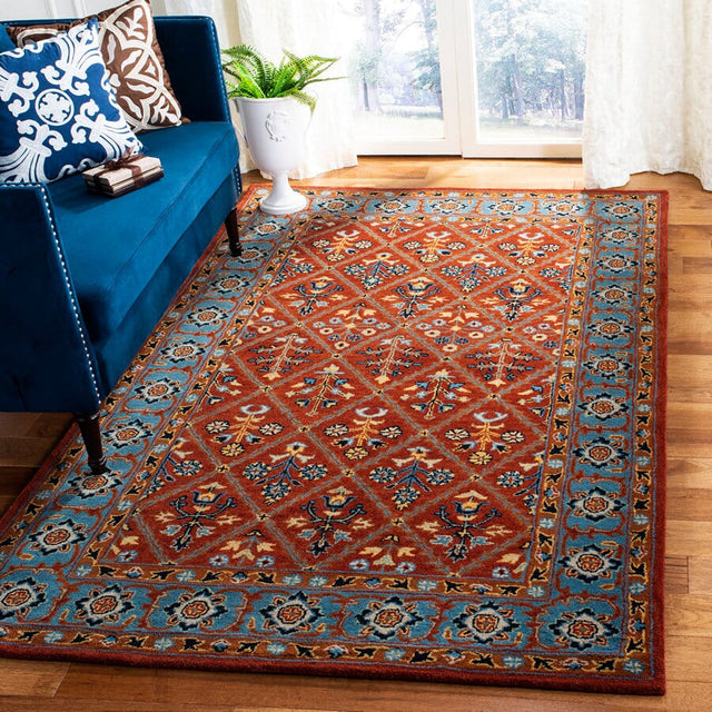 Safavieh Heritage Hg738Q Red / Blue Rugs.