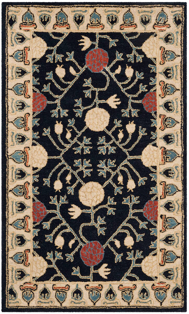 Safavieh Heritage Hg740N Navy / Ivory Rugs.