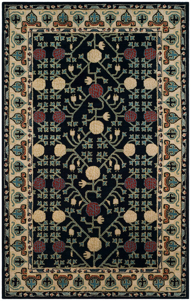 Safavieh Heritage Hg740N Navy / Ivory Rugs.