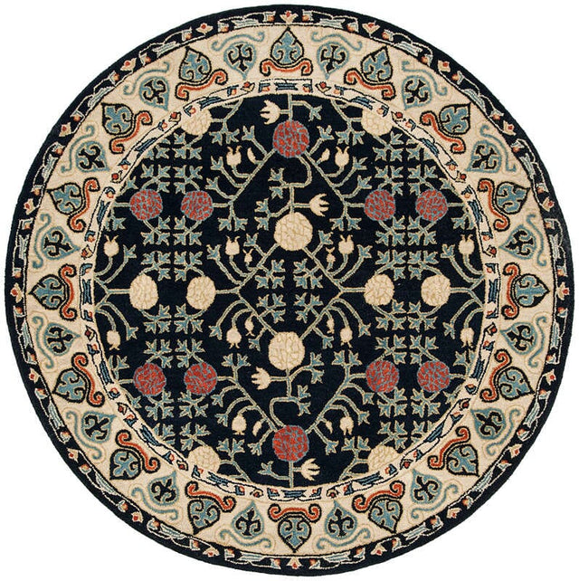 Safavieh Heritage Hg740N Navy / Ivory Rugs.