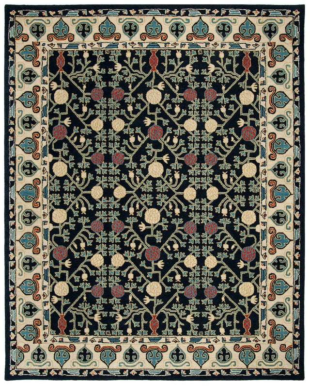 Safavieh Heritage Hg740N Navy / Ivory Rugs.