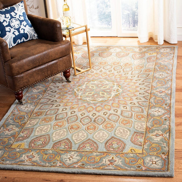 Safavieh Heritage Hg914B Blue / Grey Rugs.