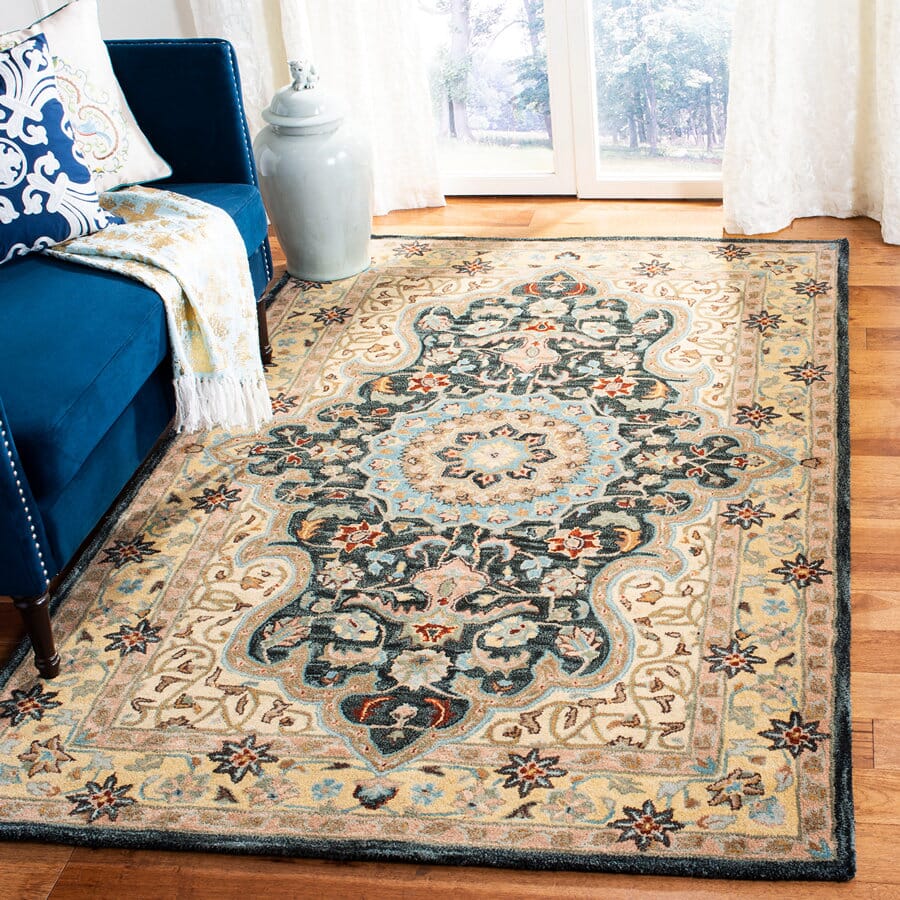 Safavieh Heritage Hg918A Creme / Black Area Rug