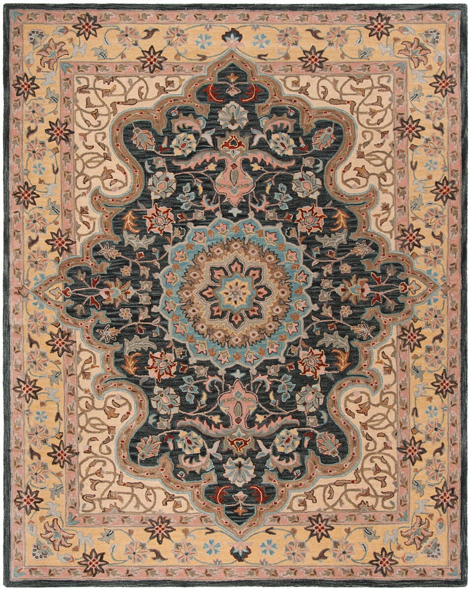 Safavieh Heritage Hg918A Creme / Black Area Rug