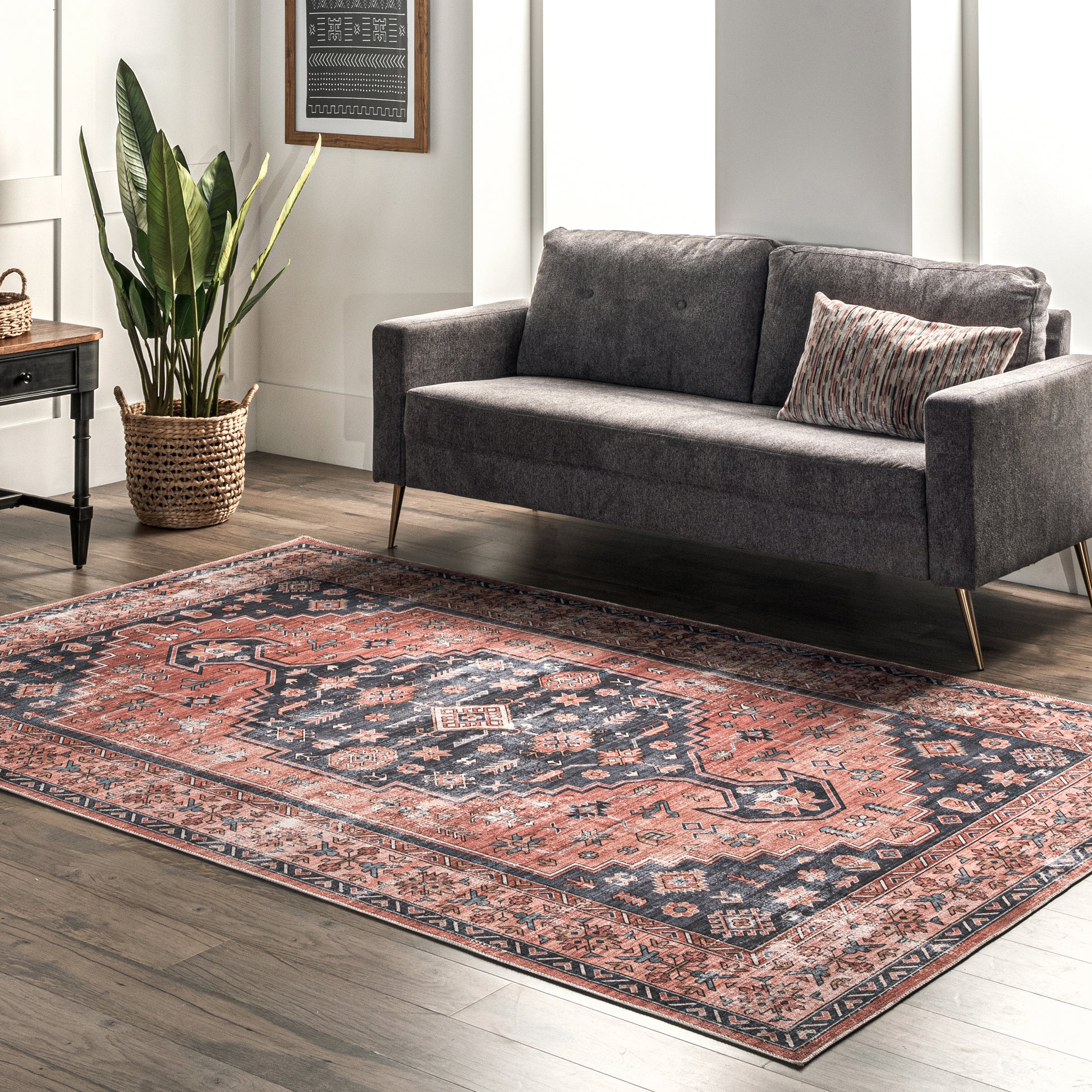 AreaRugs.com Wavaj Nwa1080A Rust Area Rug