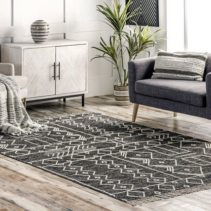 Nuloom Cassie Tribal Nca2065A Gray Area Rug