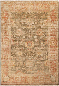 Surya Hillcrest Hil-9004 Cream, Tan, Dark Brown, Khaki Vintage / Distressed Area Rug