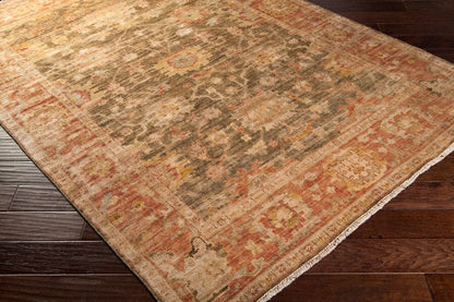 Surya Hillcrest Hil-9004 Cream, Tan, Dark Brown, Khaki Vintage / Distressed Area Rug