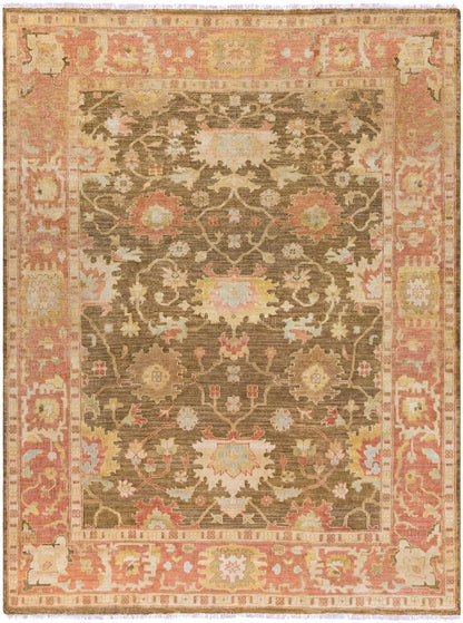 Surya Hillcrest Hil-9004 Cream, Tan, Dark Brown, Khaki Vintage / Distressed Area Rug