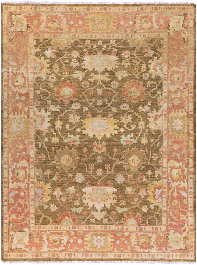 Surya Hillcrest Hil-9004 Slate Gray / Carnelian / Cumin Rugs.