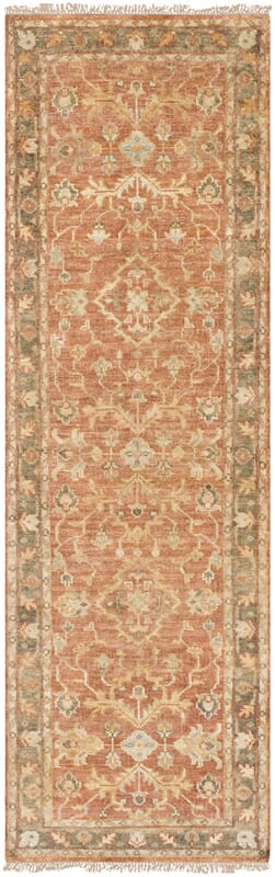 Surya Hillcrest Hil-9009 Tan, Dark Brown, Khaki, Dark Red Area Rug