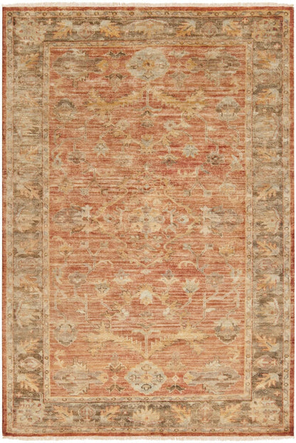 Surya Hillcrest Hil-9009 Tan, Dark Brown, Khaki, Dark Red Area Rug