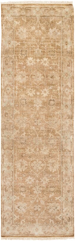 Surya Hillcrest Hil-9012 Cream, Tan, Dark Brown, Rust, Khaki Vintage / Distressed Area Rug