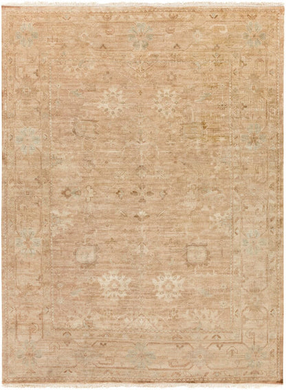 Surya Hillcrest Hil-9012 Cream, Tan, Dark Brown, Rust, Khaki Vintage / Distressed Area Rug